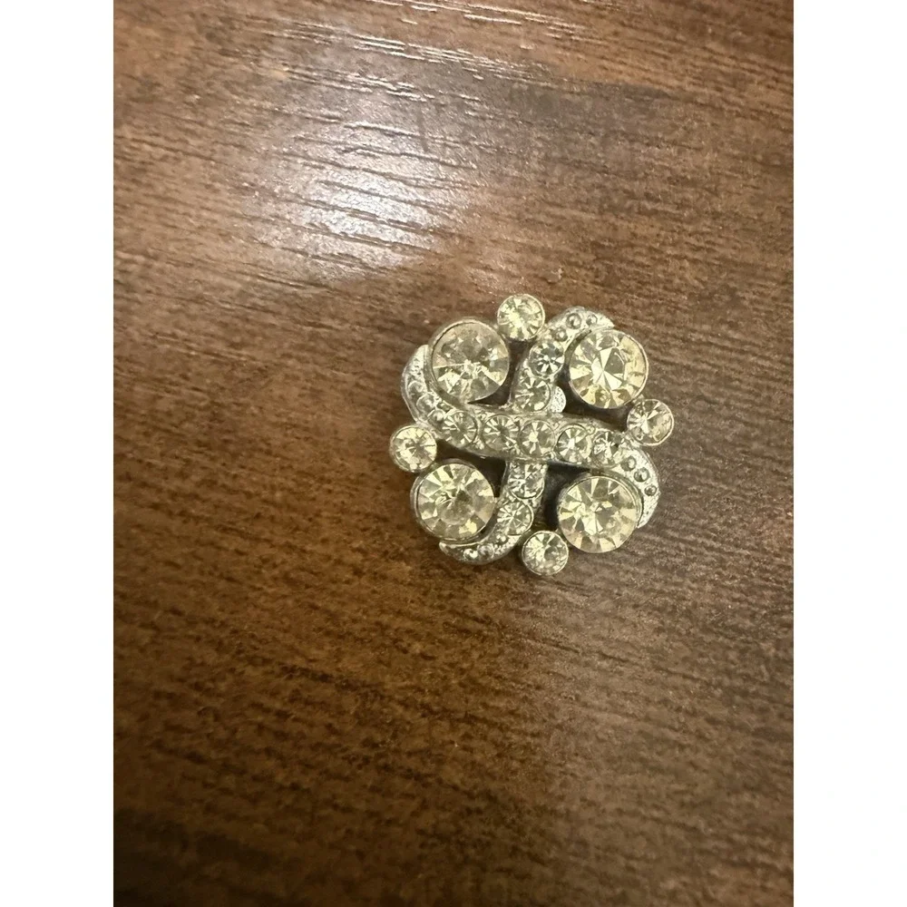 Silver‎ Metal Novelty Round Button Decorative Vintage Sewing